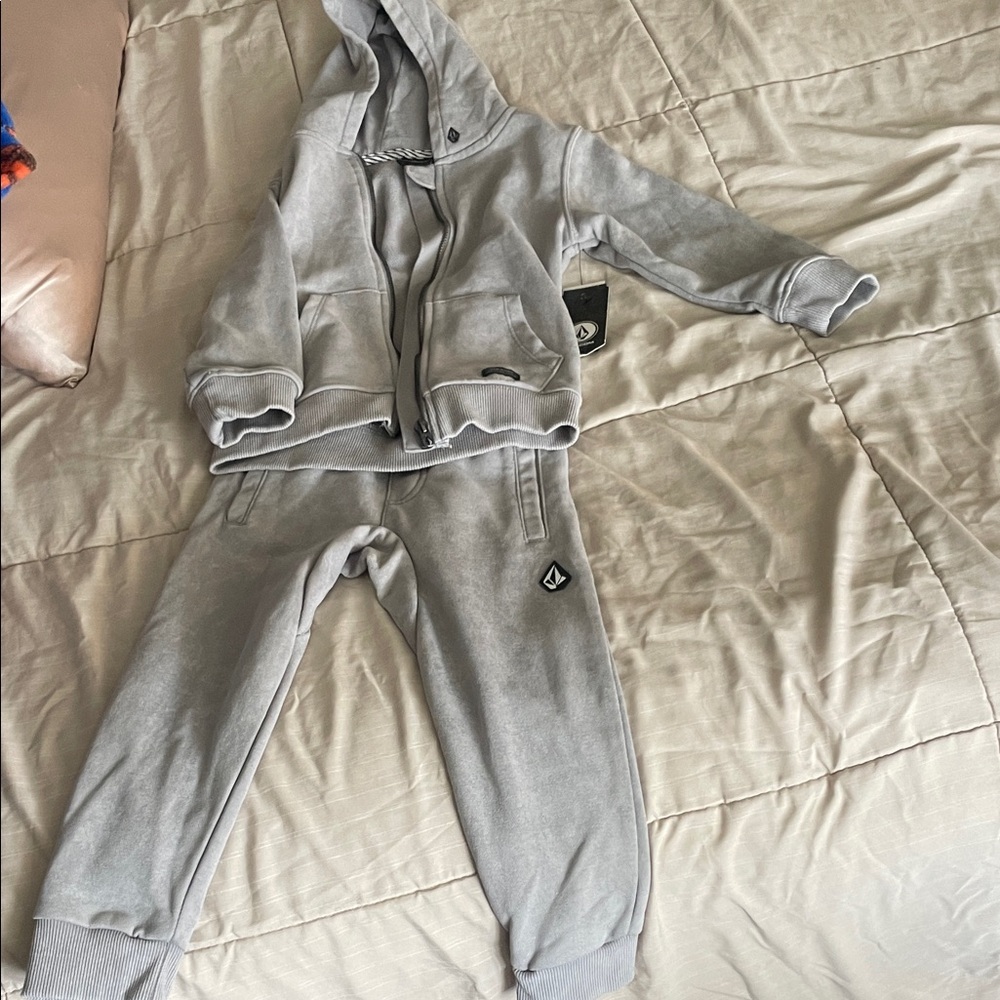 Gray Hoodie and Sweatpants Set